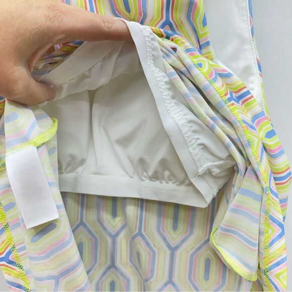 NWOT Sigrid Olsen Golf Tennis geometric Sleeveless tank top shirt women's large - Picture 5 of 8